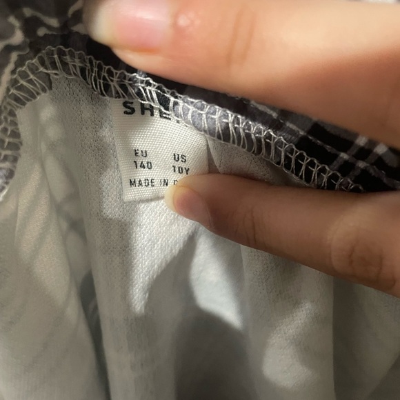 Girls Tartan Black and White Suspender Skirt - Picture 4 of 4